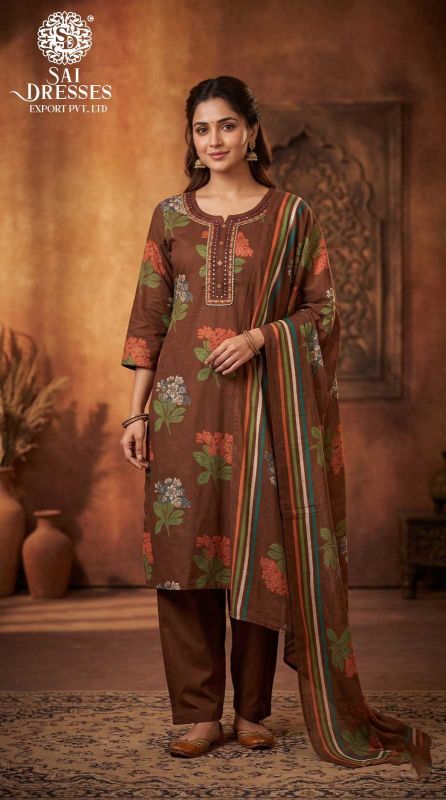 PURE COTTON EMBROIDERY & DIGITAL PRINT PLUS SIZE ETHNIC SET