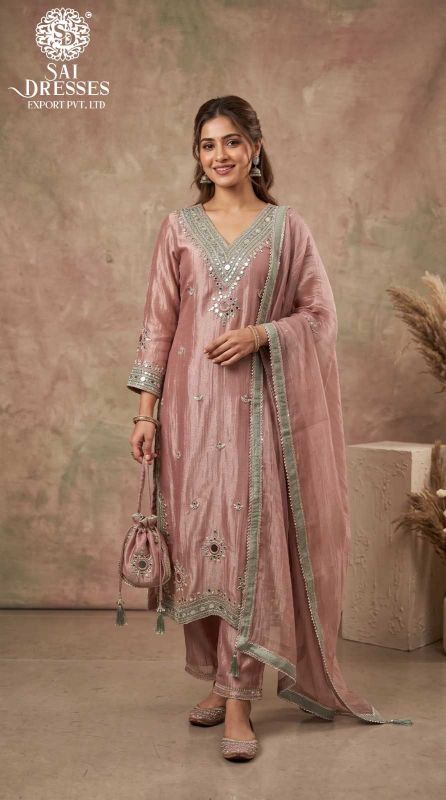 SALSA FABRIC HEAVY GOTA PATTI MIRROR WORK ETHNIC SET