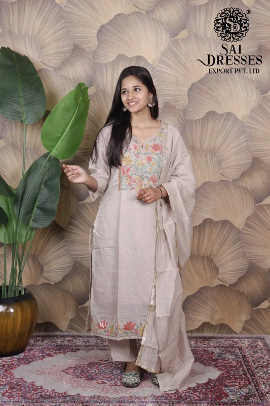 MAL CHANDERI HEAVY BITS & SEQUIN WORK PREMIUM SUIT SET