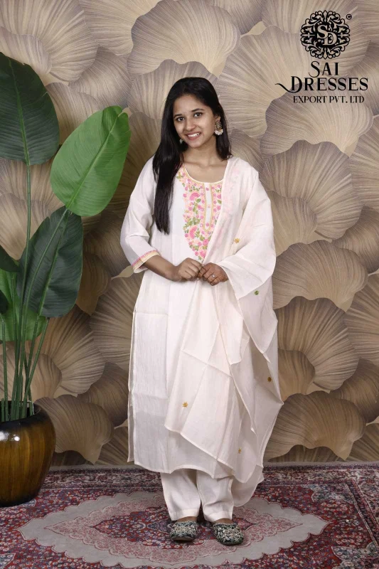 MAL CHANDERI HEAVY THREAD & SEQUIN WORK SUIT SET